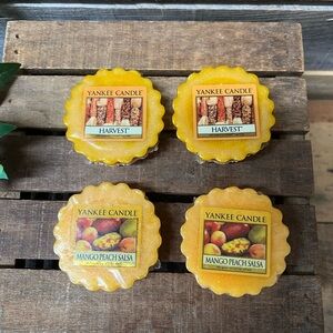 Set of 4 Yankee Candle Yellow Wax Melts Set